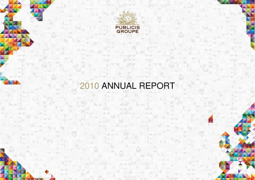 Thumbnail Publicis Groupe
 Annual Report 2010