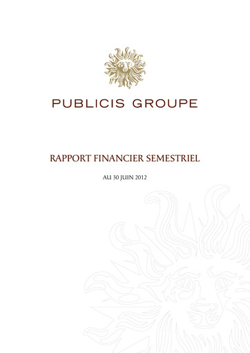 Thumbnail Publicis Groupe
 Financial Report 2012-h1