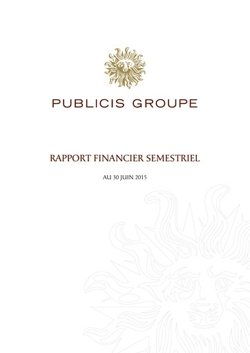 Thumbnail Publicis Groupe
 Financial Report 2015-h1