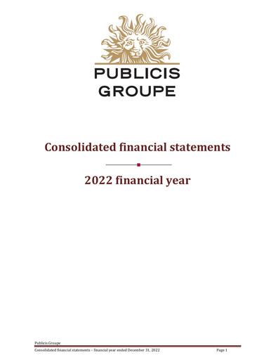 Vorschaubild Publicis Groupe
 Finanzmitteilung 2022