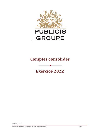 Vorschaubild Publicis Groupe
 Finanzmitteilung 2022