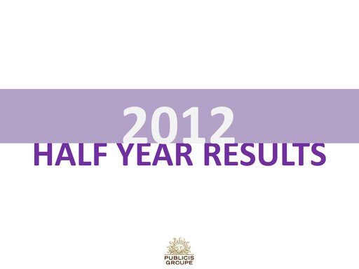 Vorschaubild Publicis Groupe
 Halbjahresbericht 2012-h1
