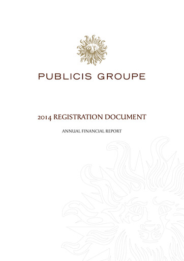 Thumbnail Publicis Groupe
 Universal Registration Document 2014