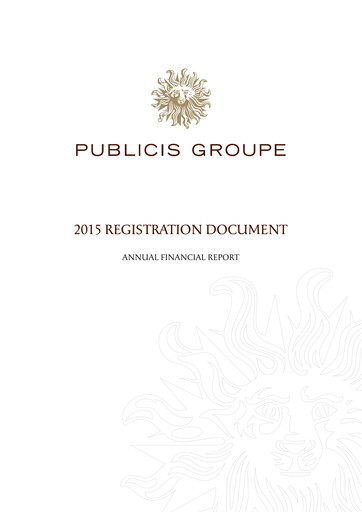 Thumbnail Publicis Groupe
 Universal Registration Document 2015