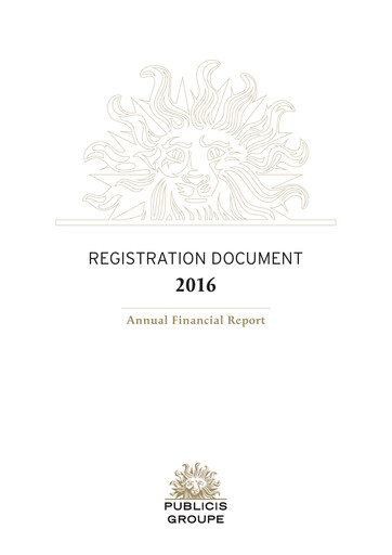 Thumbnail Publicis Groupe
 Universal Registration Document 2016