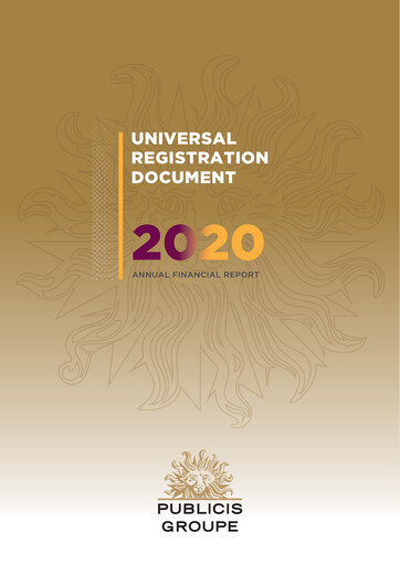 Thumbnail Publicis Groupe
 Universal Registration Document 2020