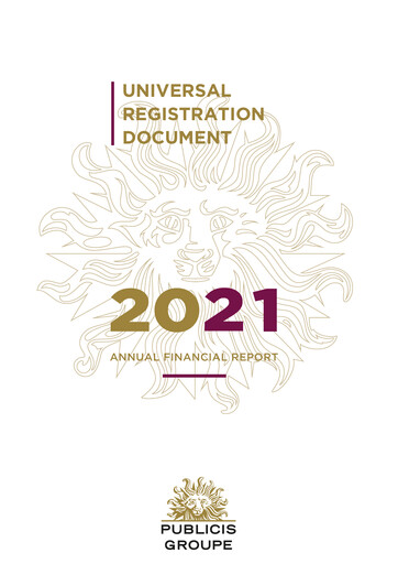 Thumbnail Publicis Groupe
 Universal Registration Document 2021