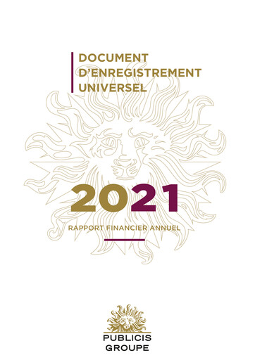 Thumbnail Publicis Groupe
 Universal Registration Document 2021