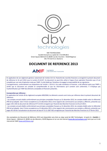 Thumbnail DBV Technologies Annual Report 2013