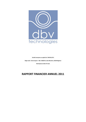 Thumbnail DBV Technologies Financial Report 2011