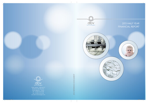 Miniature DBV Technologies Rapport semestriel 2013-h1