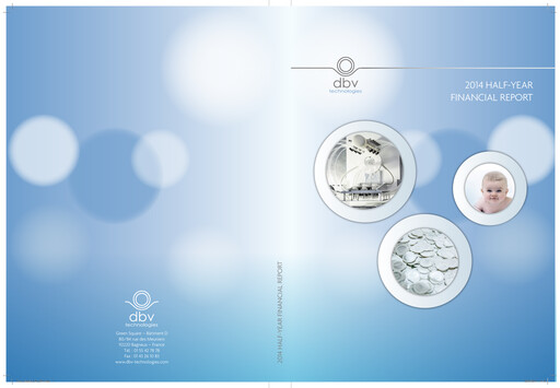 Miniature DBV Technologies Rapport semestriel 2014-h1