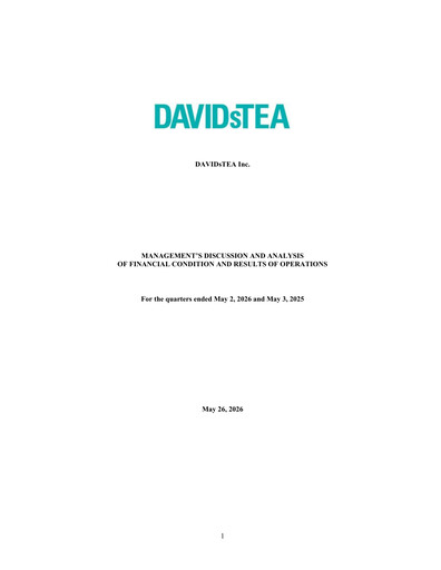 Thumbnail DAVIDsTEA Quarterly Report fy2026-q1