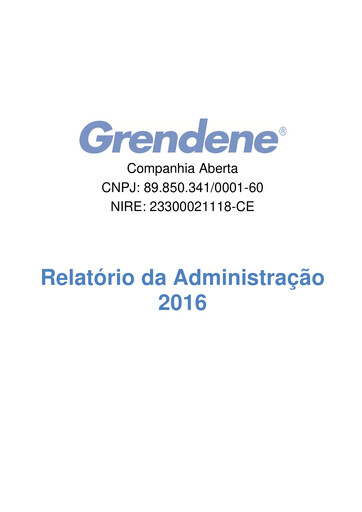 Thumbnail Grendene Annual Report 2016
