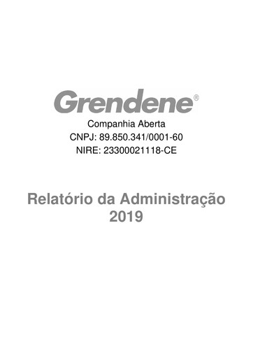 Thumbnail Grendene Annual Report 2019