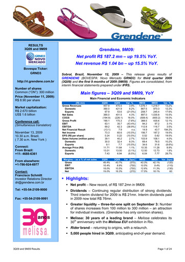 Vorschaubild Grendene Quartalsbericht 2009-q3