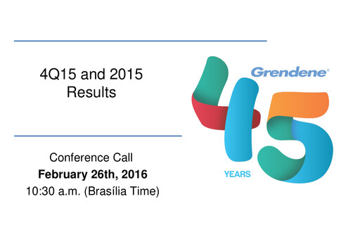 Thumbnail Grendene Quarterly Report 2015-q4