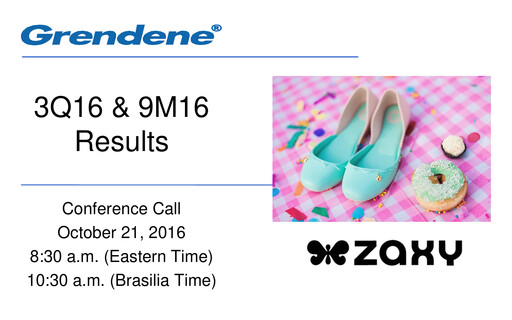 Thumbnail Grendene Quarterly Report 2016-q3