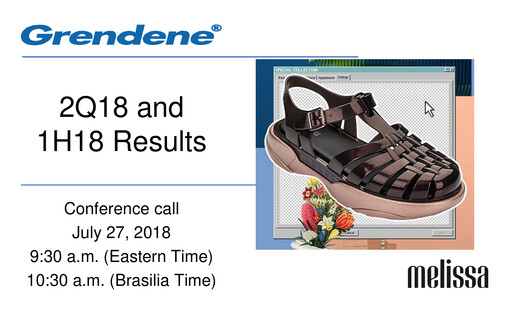 Thumbnail Grendene Quarterly Report 2018-q2