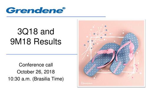 Thumbnail Grendene Quarterly Report 2018-q3