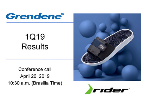 Thumbnail Grendene Quarterly Report 2019-q1