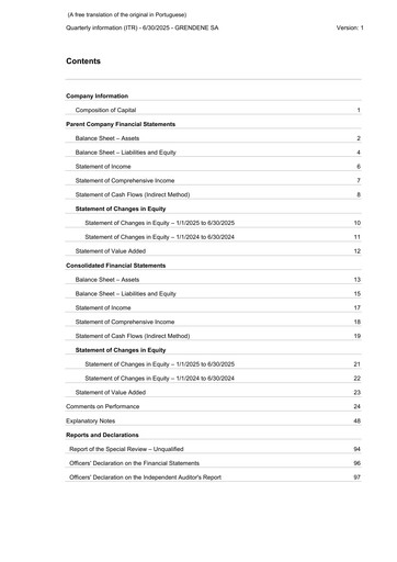 Vorschaubild Grendene Quartalsbericht 2025-q2