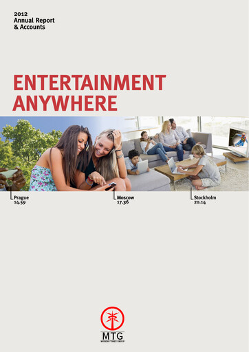 Thumbnail Modern Times Group (MTG)  Annual Report 2012