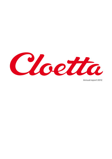 Thumbnail Cloetta Annual Report 2012
