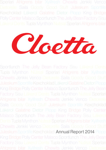 Thumbnail Cloetta Annual Report 2014