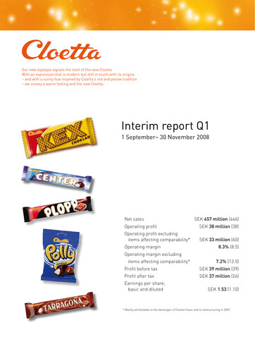 Vorschaubild Cloetta Quartalsbericht 2008-q1