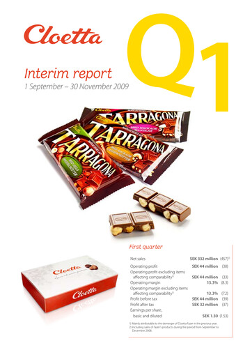 Vorschaubild Cloetta Quartalsbericht 2009-q1