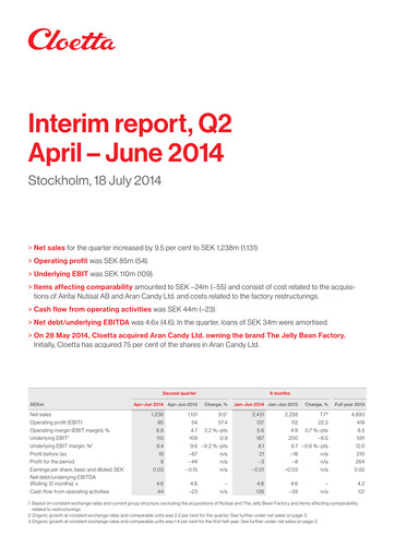 Vorschaubild Cloetta Quartalsbericht 2014-q2
