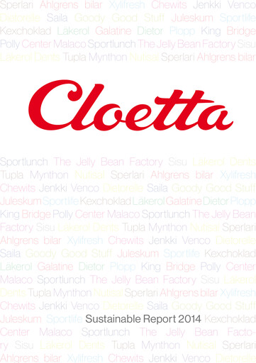 Thumbnail Cloetta Sustainability Report 2014