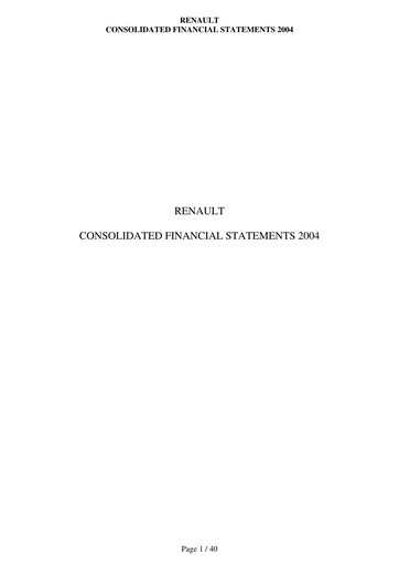 Miniature Renault Bilan financier 2004