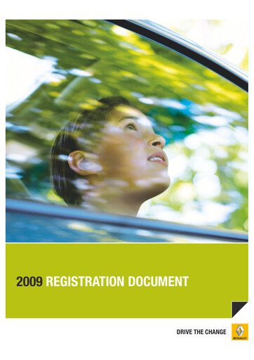 Thumbnail Renault Universal Registration Document 2009
