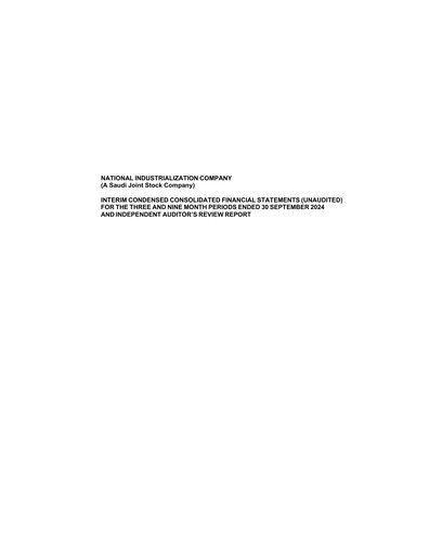 Thumbnail National Industrialization Company (Saudi Arabia) Quarterly Report 2024-q3