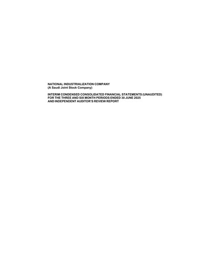 Thumbnail National Industrialization Company (Saudi Arabia) Quarterly Report 2025-q2