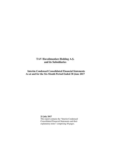 Thumbnail TAV Airports Holding Half-year Report 2017