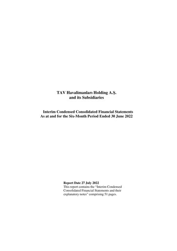 Thumbnail TAV Airports Holding Half-year Report 2022