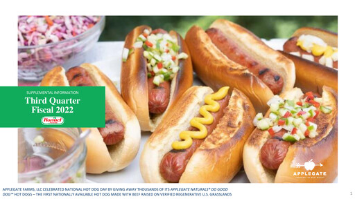 Miniature Hormel Foods Rapport trimestriel 2022-q3