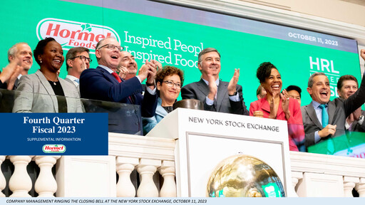 Miniature Hormel Foods Rapport trimestriel 2023-q4