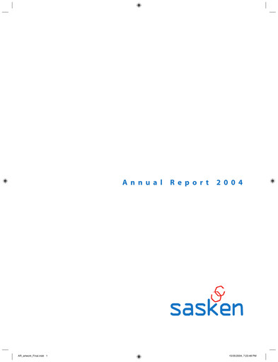 Thumbnail Sasken Technologies
 Annual Report 2003-2004