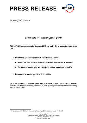 Thumbnail Getlink Financial Report 2018