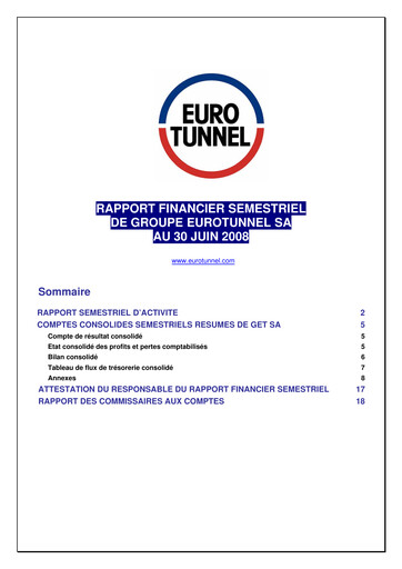 Thumbnail Getlink Half-year Report 2008-h1