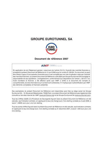 Thumbnail Getlink Universal Registration Document 2007