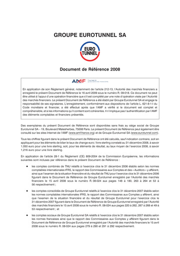 Thumbnail Getlink Universal Registration Document 2008