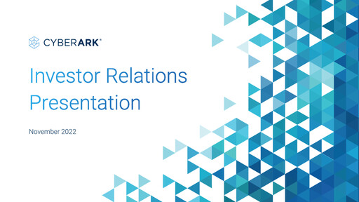 Thumbnail CyberArk Software Quarterly Report 2022-q3