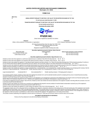 Thumbnail Pfizer Annual Report 2022