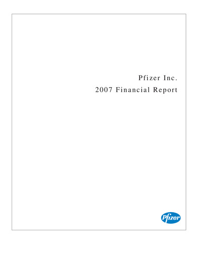 Vorschaubild Pfizer Finanzbericht 2007