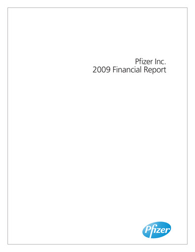 Vorschaubild Pfizer Finanzbericht 2009
